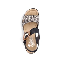 Ginger Black Wedge Sandal