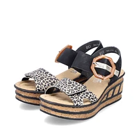 Ginger Black Wedge Sandal