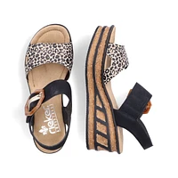 Ginger Black Wedge Sandal
