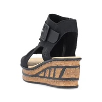 Black Wedge Sandal