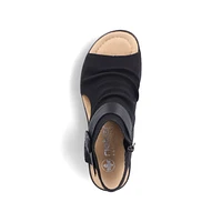 Black Wedge Sandal