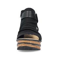 Black Wedge Sandal