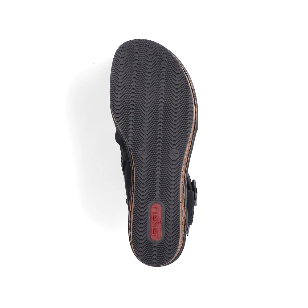 Black Wedge Sandal