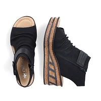 Black Wedge Sandal