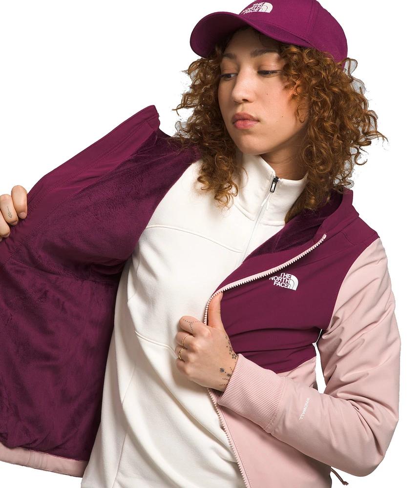 Women's Shelbe Raschel Hoodie Pink Moss Boysenberry
