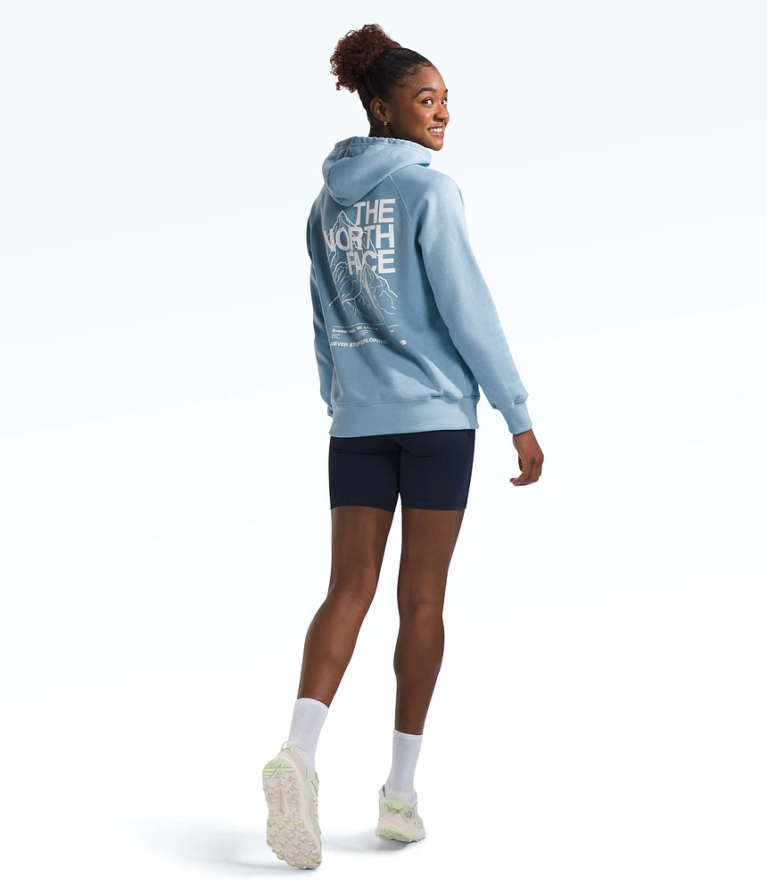W Places We Love Hoodie Steel Blue TNF White