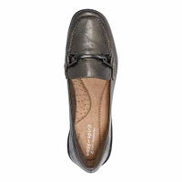 Amalie - Pewter727 Goat Mercury Leather Brown