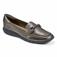 Amalie - Pewter727 Goat Mercury Leather Brown