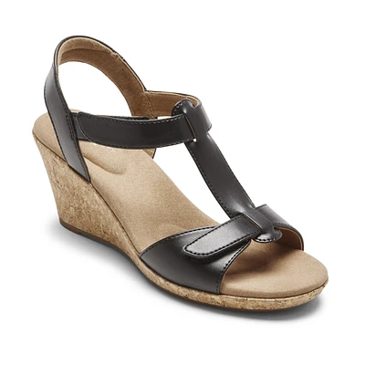 Briah T Strap Black Wide
