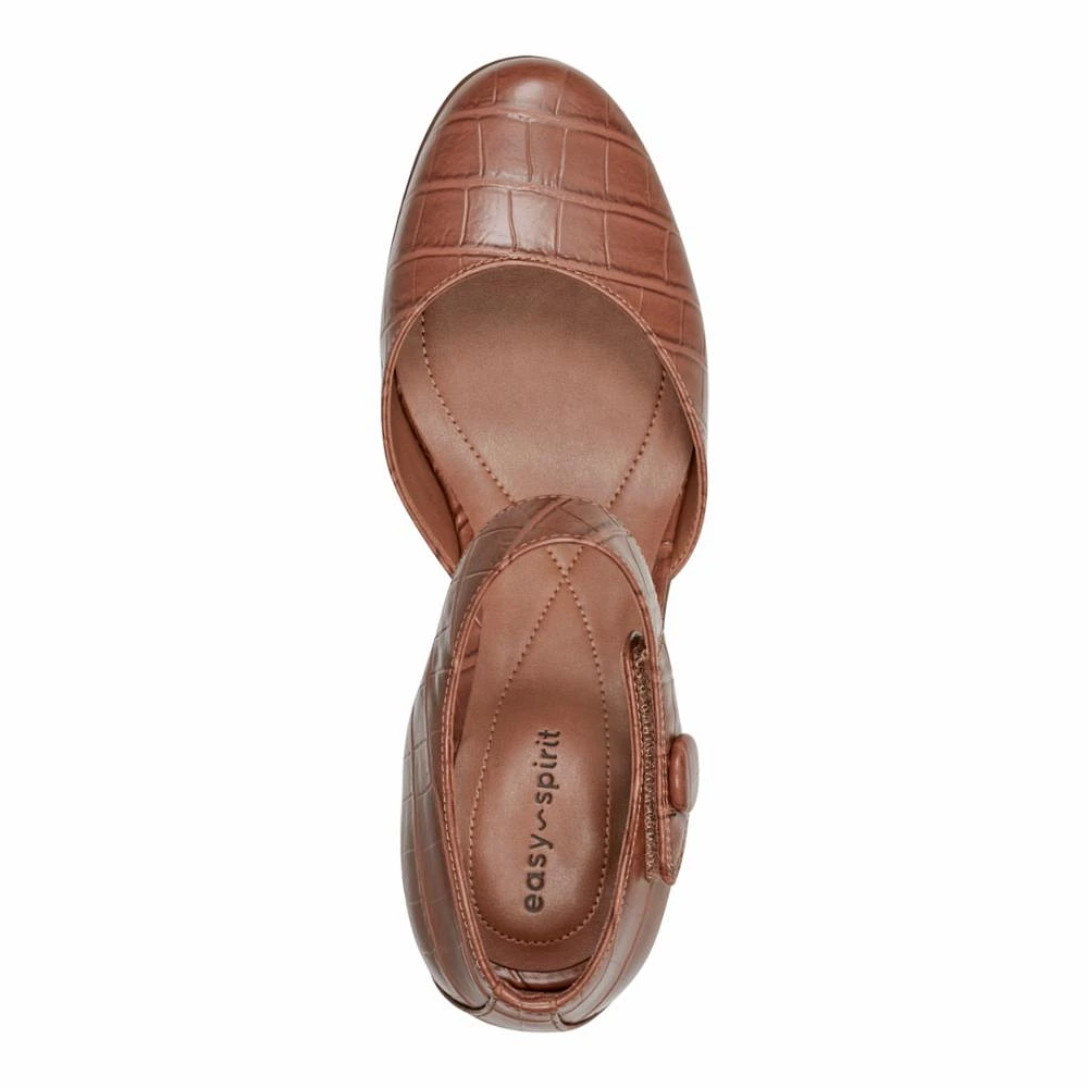 Clarice3 - Medium Brown Wide 2tone Croco Pu