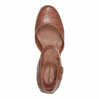 Clarice3 - Medium Brown Wide 2tone Croco Pu