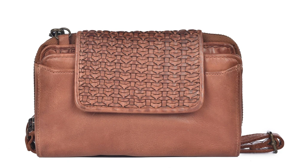 Lusso X-body Wallet Bag Cognac