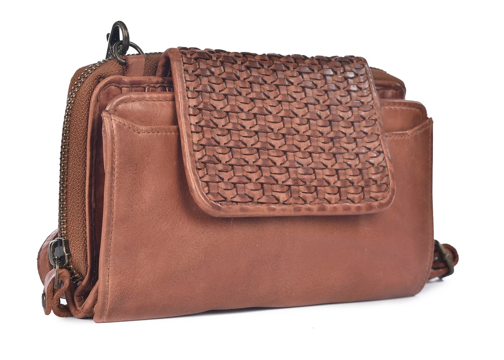 Lusso X-body Wallet Bag Cognac