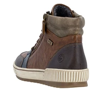 Tan Lace Up W Side Zip