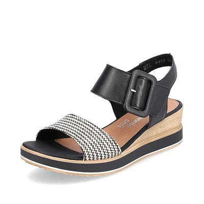 Black Wedge Sandal