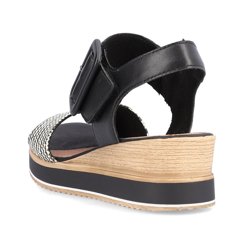 Black Wedge Sandal