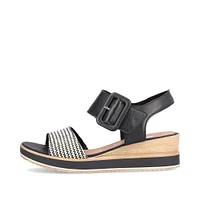 Black Wedge Sandal