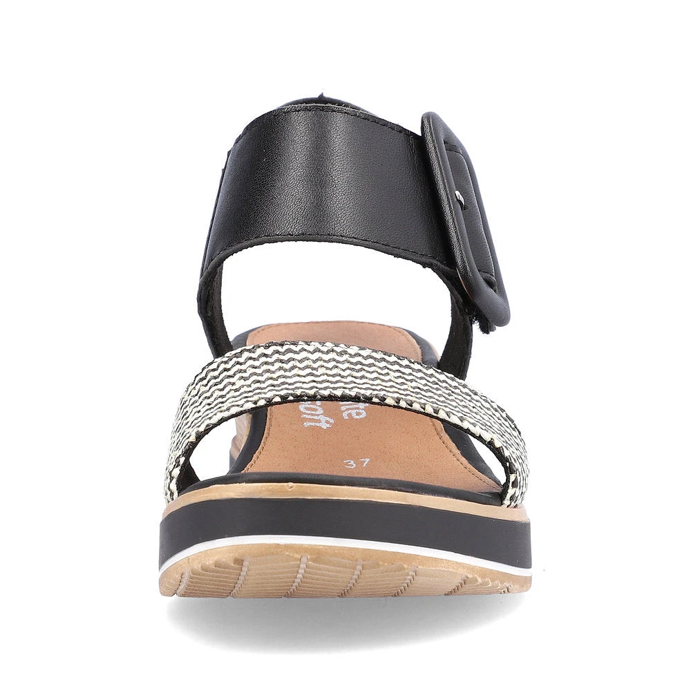 Black Wedge Sandal