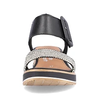 Black Wedge Sandal