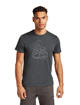 M Merino 150 Tech Lite SS Tee Sunset Camp Obsidian
