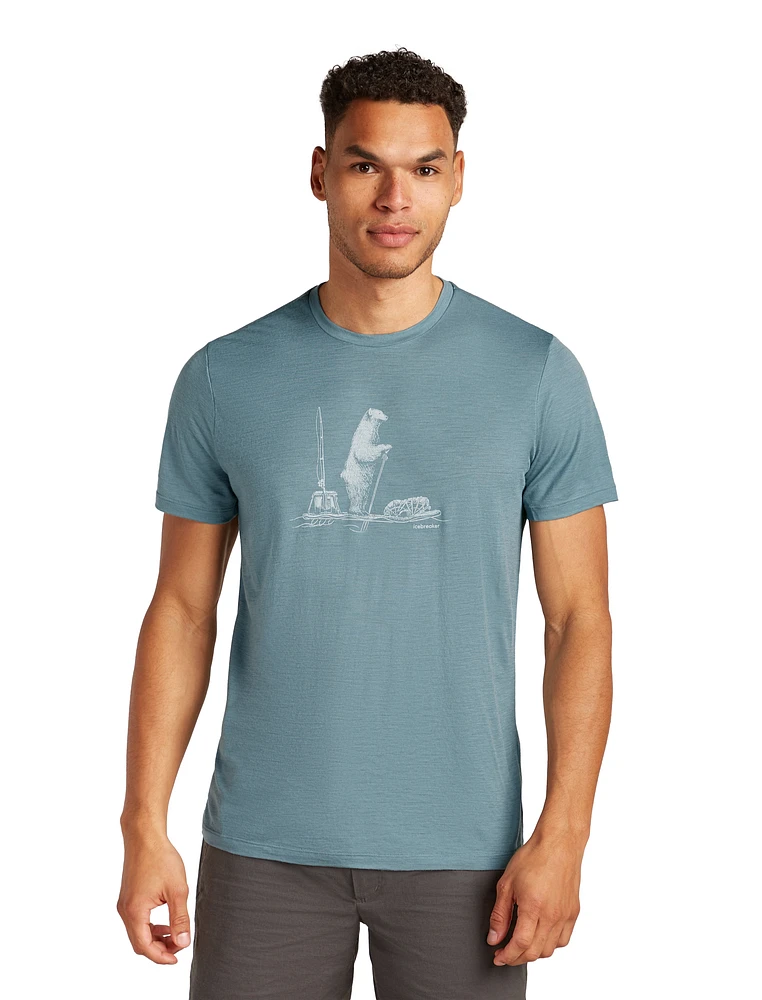 M Merino 150 Tech Lite SS Tee Polar Paddle Blue Ash