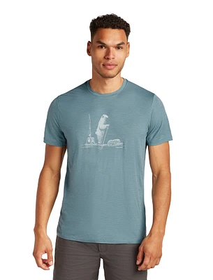 M Merino 150 Tech Lite SS Tee Polar Paddle Blue Ash