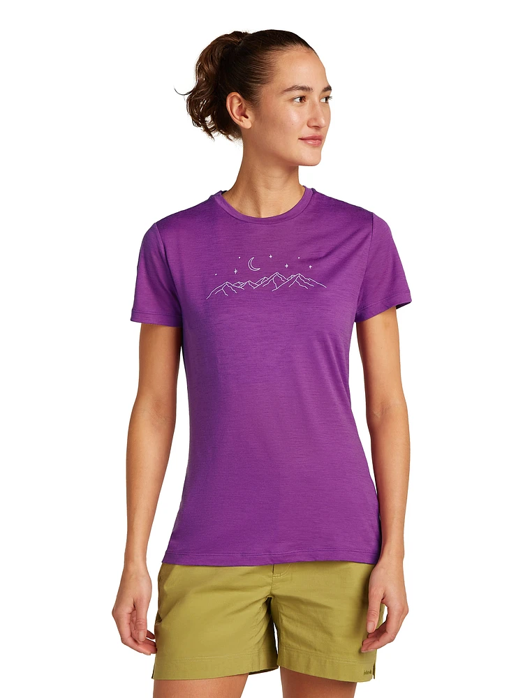 W Merino 150 Tech Lite SS Tee Sparkling Stars Passion