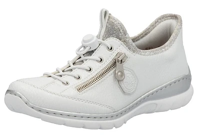 White Toggle Lace Up