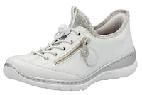 White Toggle Lace Up