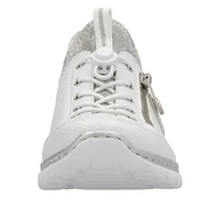 White Toggle Lace Up