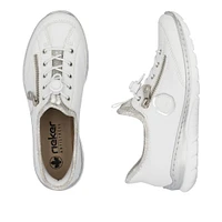 White Toggle Lace Up