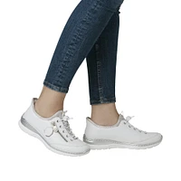 White Toggle Lace Up
