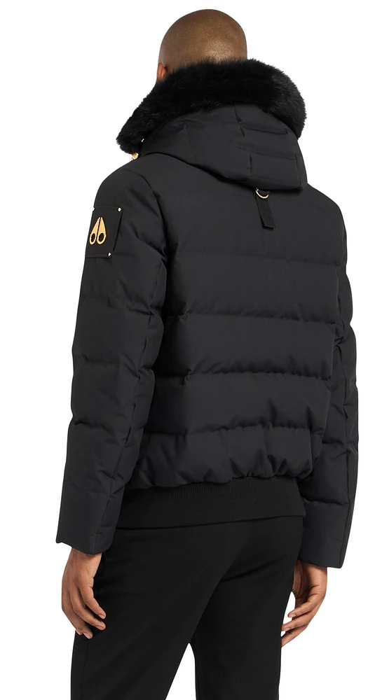 Cloud Bomber Shearling Gold Black With