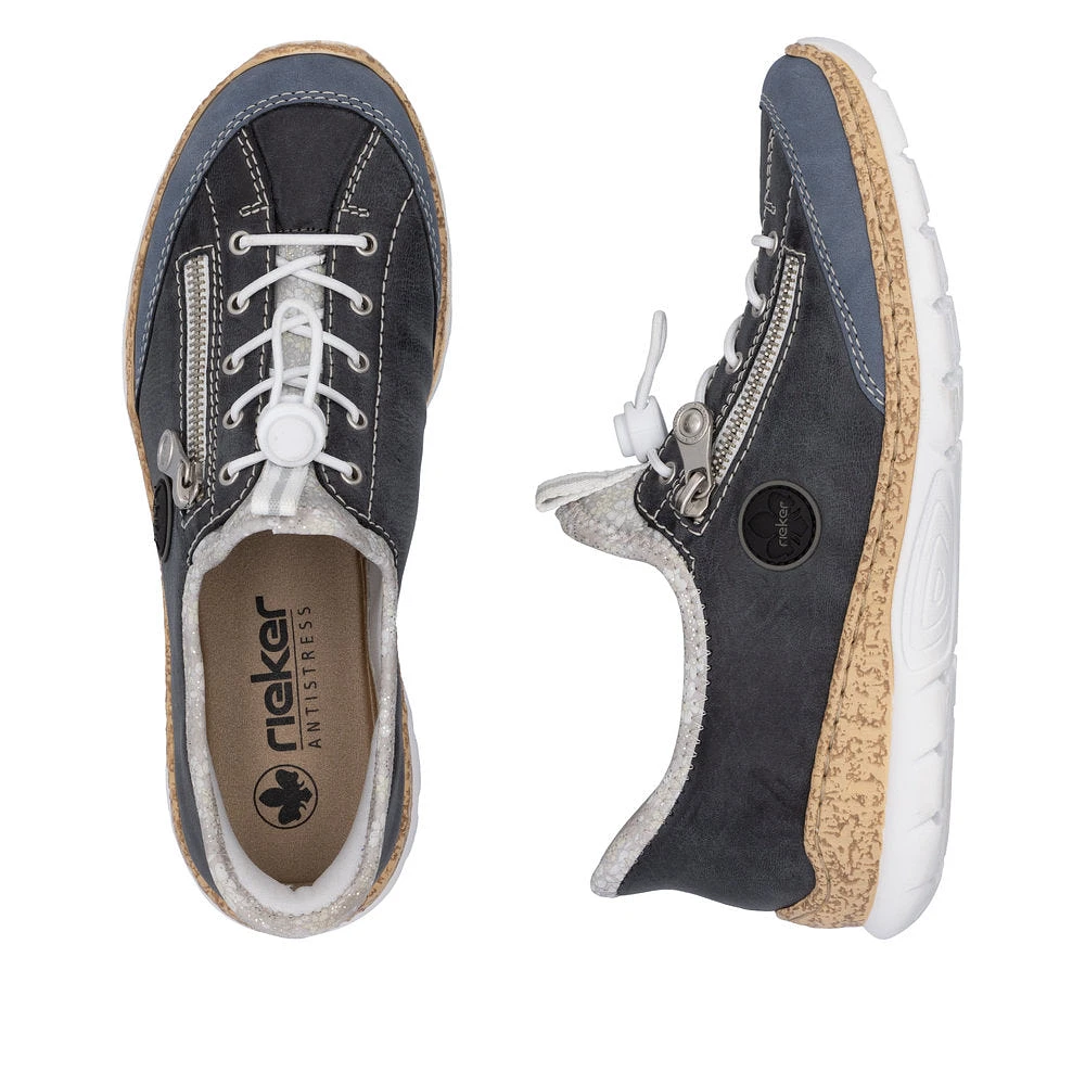 LT Blue Toggle Lace Up