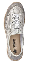 Grey Elastic Lace Slip On