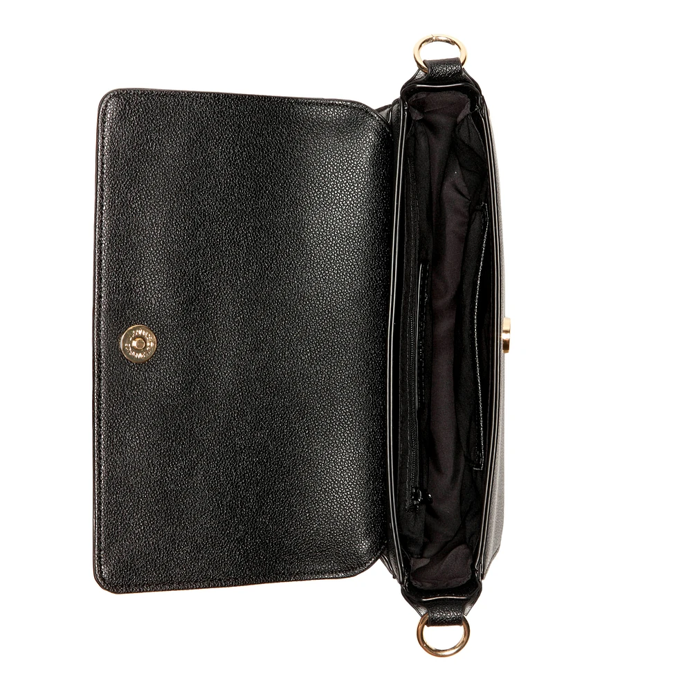 Siera Flap Shoulder Bag Black