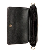 Siera Flap Shoulder Bag Black