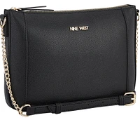 Basil Top Zip Crossbody Black