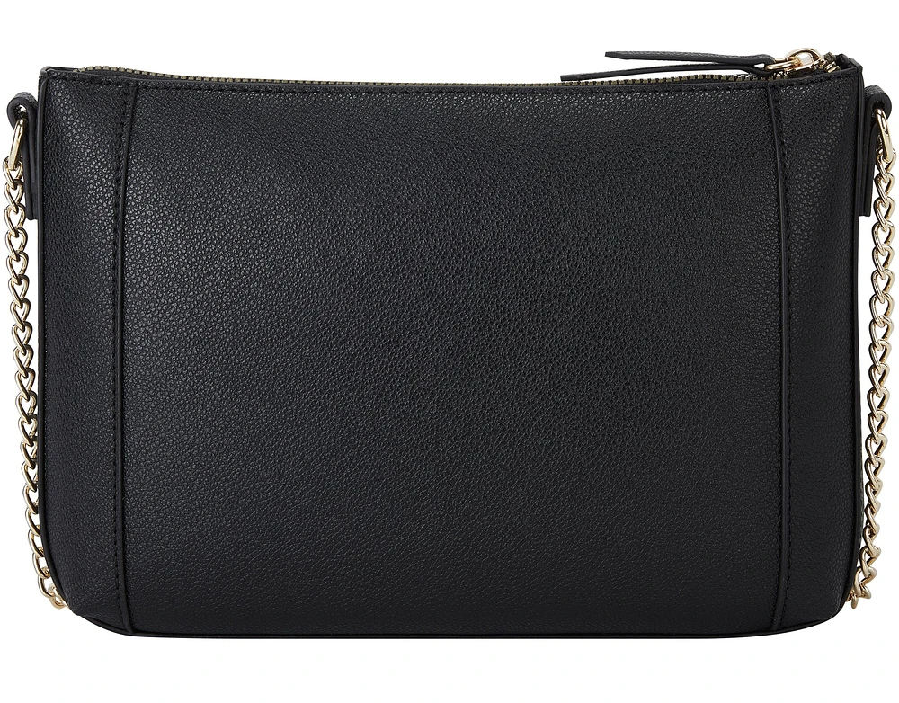 Basil Top Zip Crossbody Black