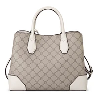 Brooklyn 3 Comp Satchel Beige Logo/Milk
