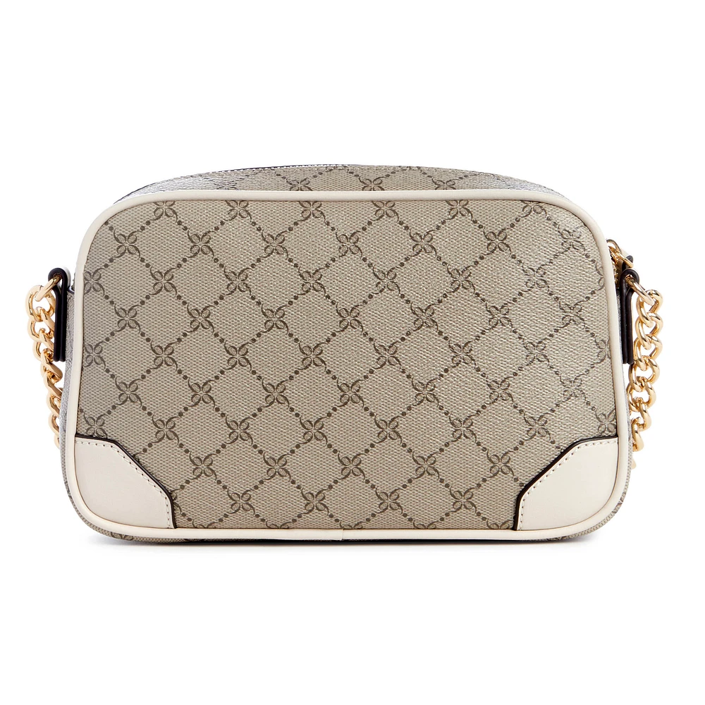 Brooklyn Crossbody Camera Beige Logo/Milk