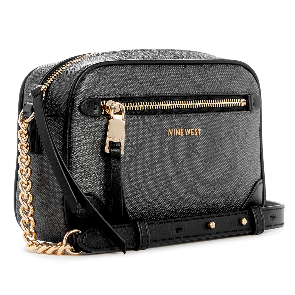 Brooklyn Crossbody Camera Onyx Logo