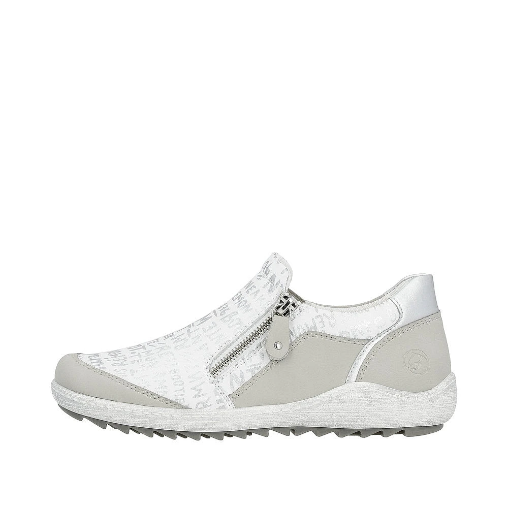 White Side Zip Slip On