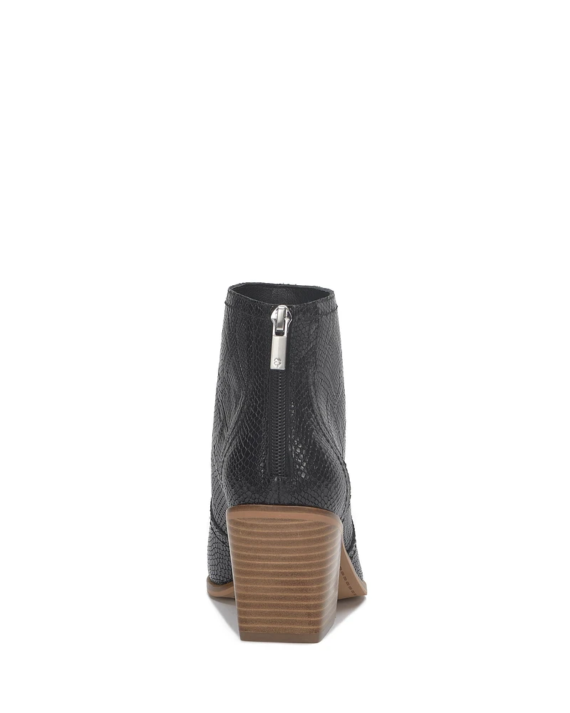 Sonah-black - Snake Print Lea Black