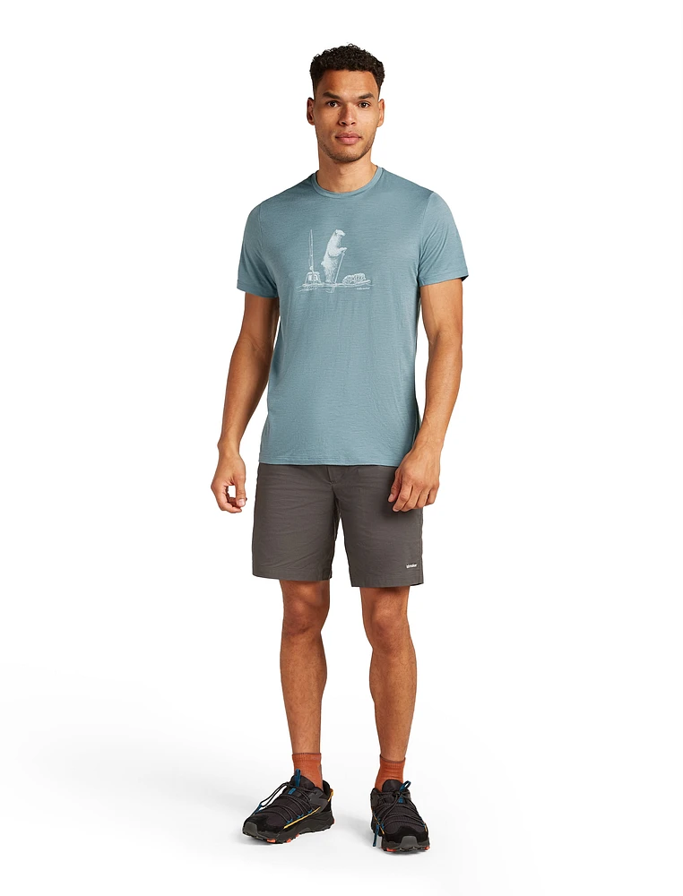 M Merino 150 Tech Lite SS Tee Polar Paddle Blue Ash