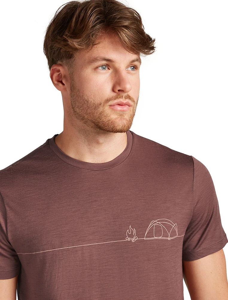 M Merino 150 Tech Lite SS Tee Single Line Camp Carob