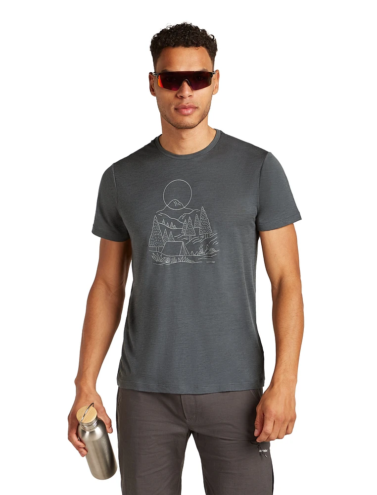 M Merino 150 Tech Lite SS Tee Sunset Camp Obsidian