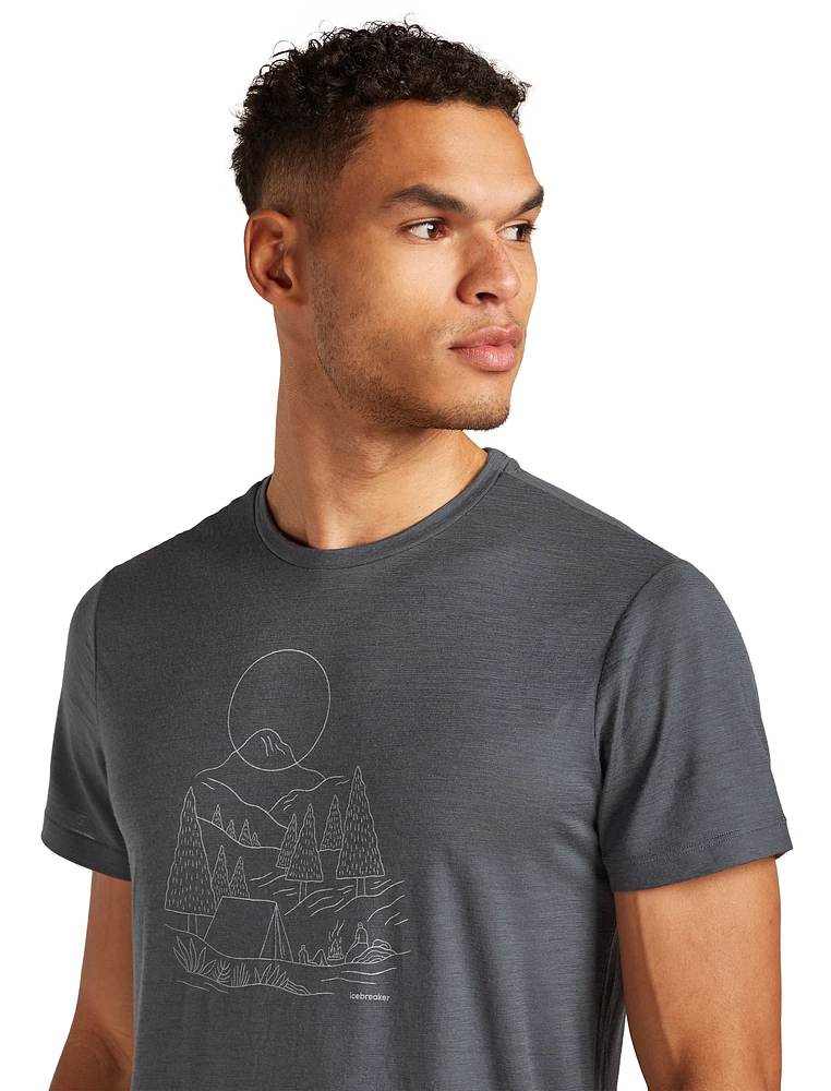 M Merino 150 Tech Lite SS Tee Sunset Camp Obsidian