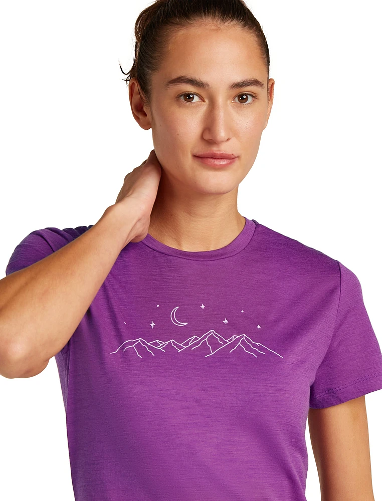 W Merino 150 Tech Lite SS Tee Sparkling Stars Passion