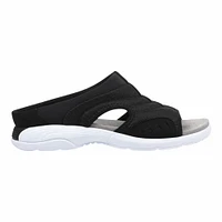 Traciee2 - Jet Black Wide Mesh Micro Suede
